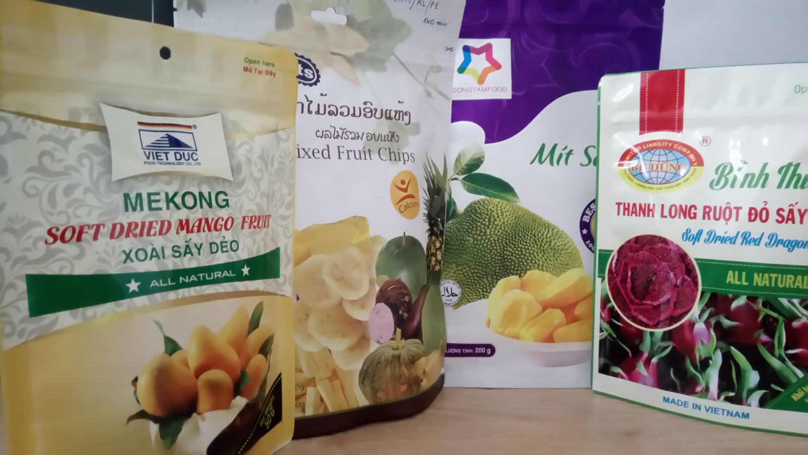 Bao bì màng nhôm dùng để đựng trái cây sấy