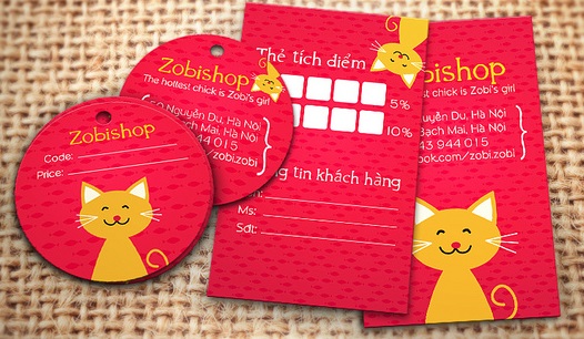 Thẻ tích điểm hình dáng độc đáo
