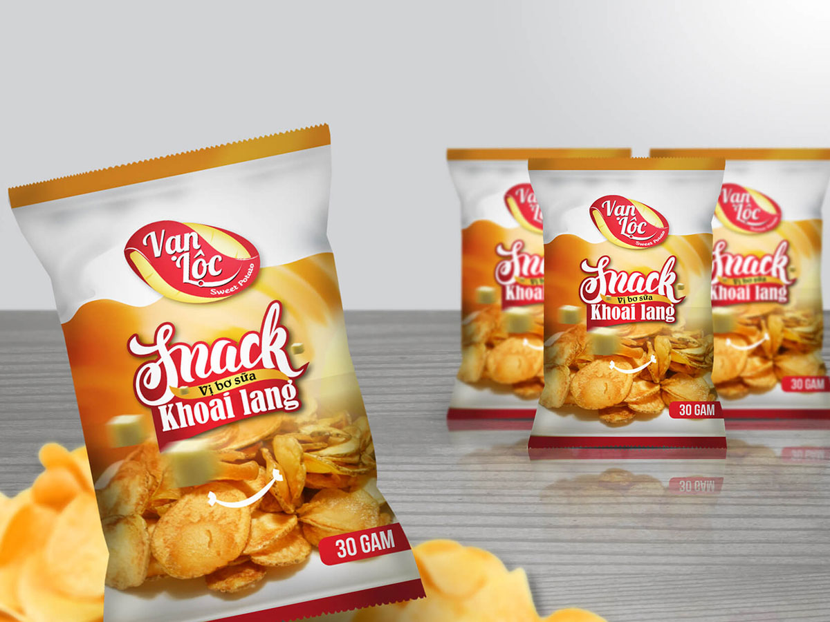 Việc in ấn, thiết kế bao bì snack ấn tượng giúp thu hút người tiêu dùng